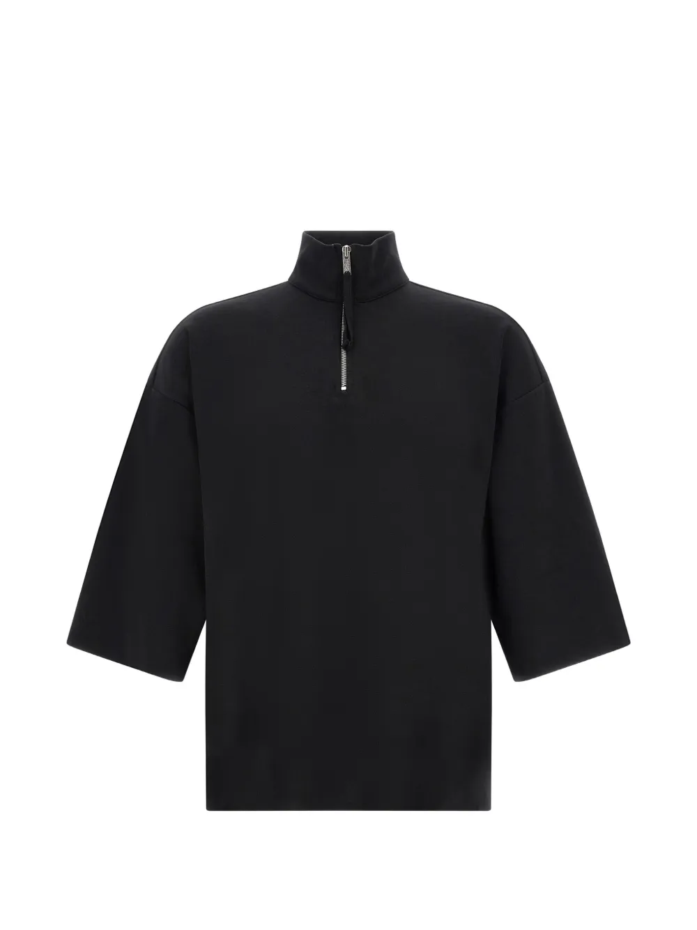 Thom Krom half-zip short-sleeve sweatshirt - Nero