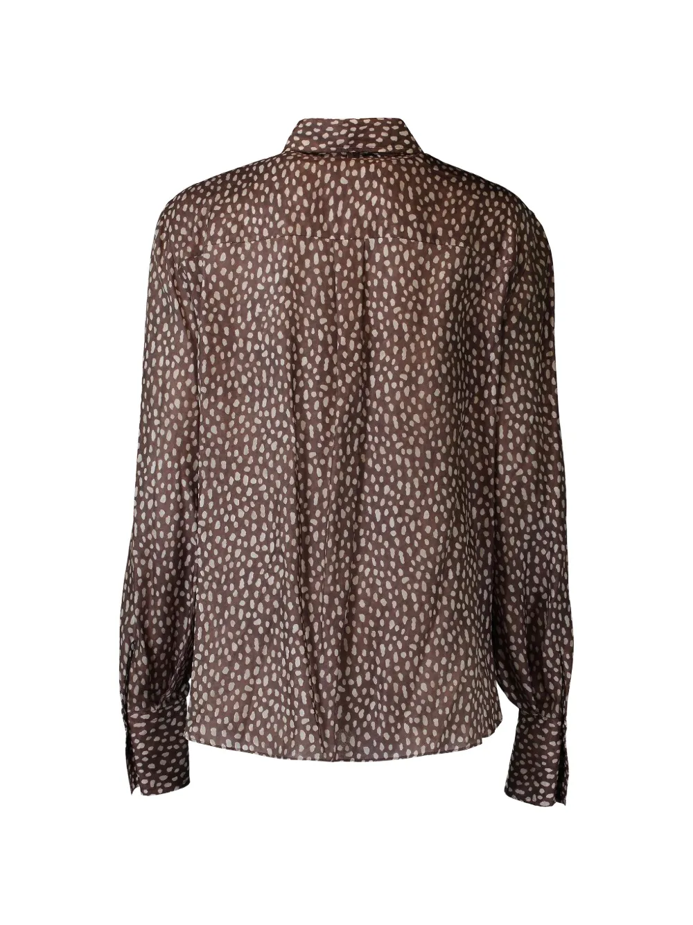 Brunello Cucinelli Blouse met lavallière kraag Bruin