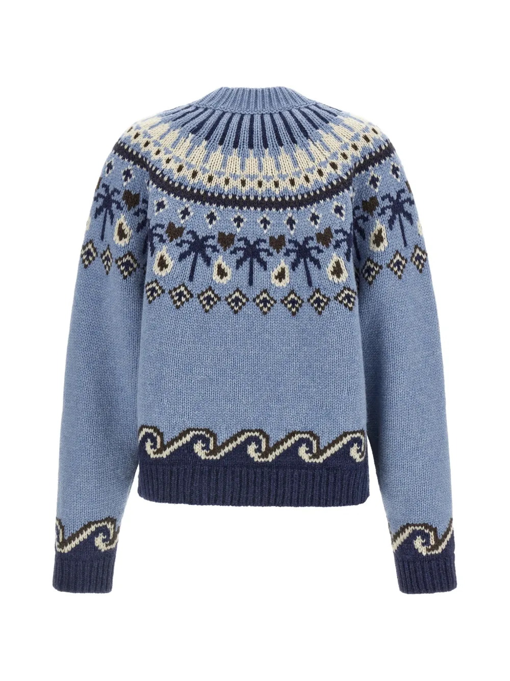 Alanui jacquard-knit sweater Blauw