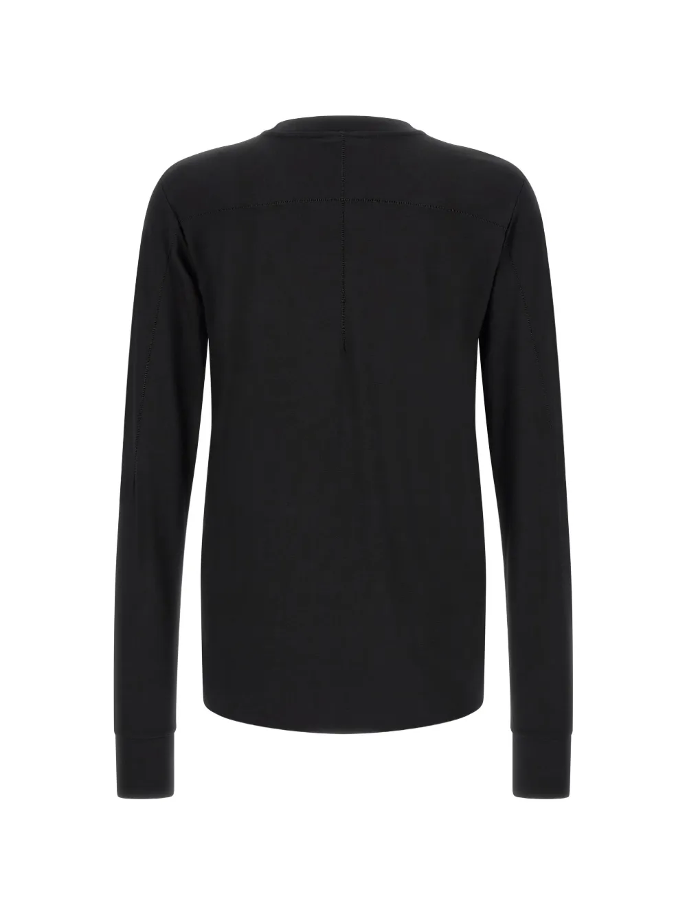 Thom Krom T-shirt met gekruiste naden en manchetten met duimgat Zwart