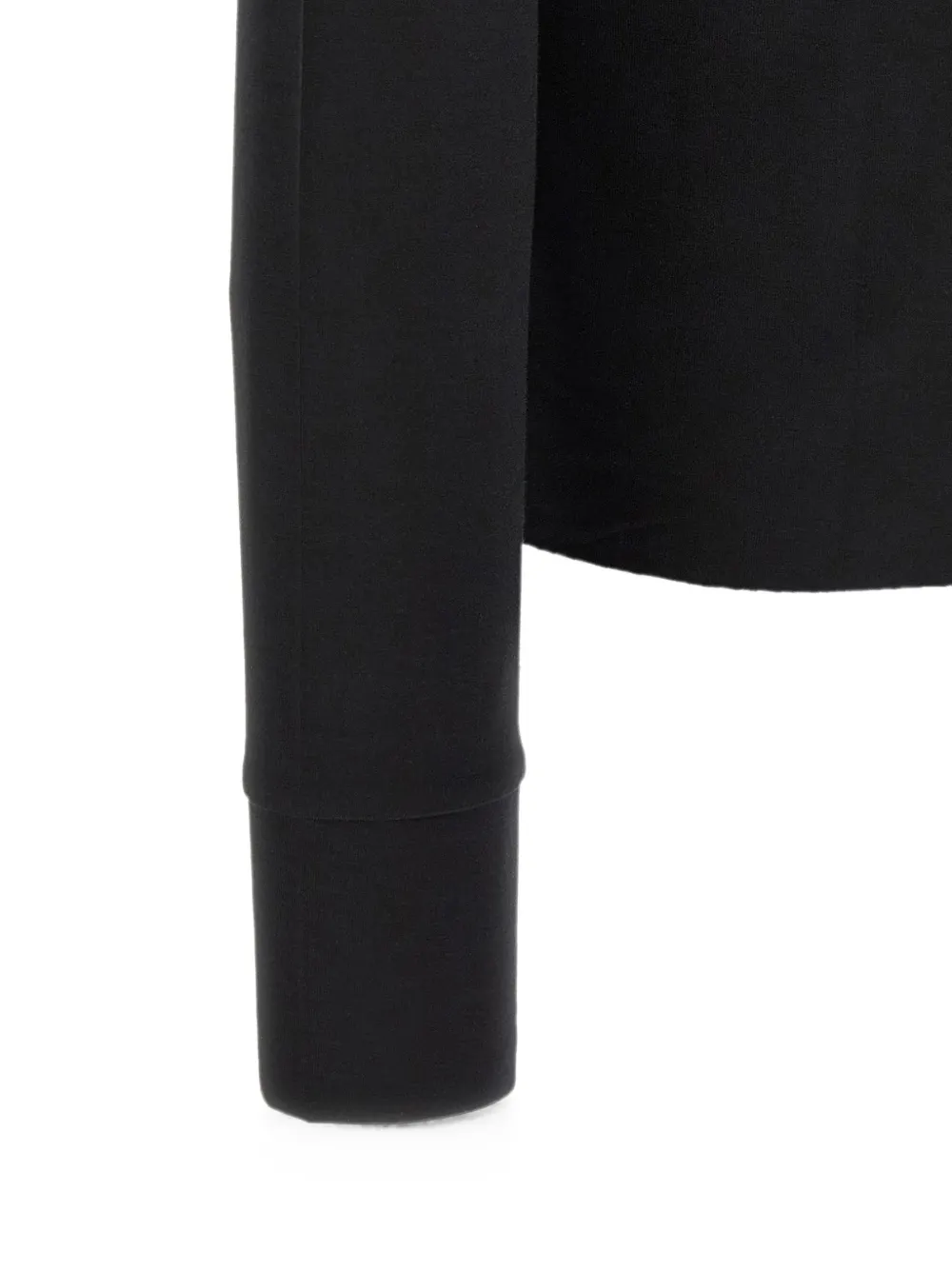 Thom Krom T-shirt met gekruiste naden en manchetten met duimgat Zwart