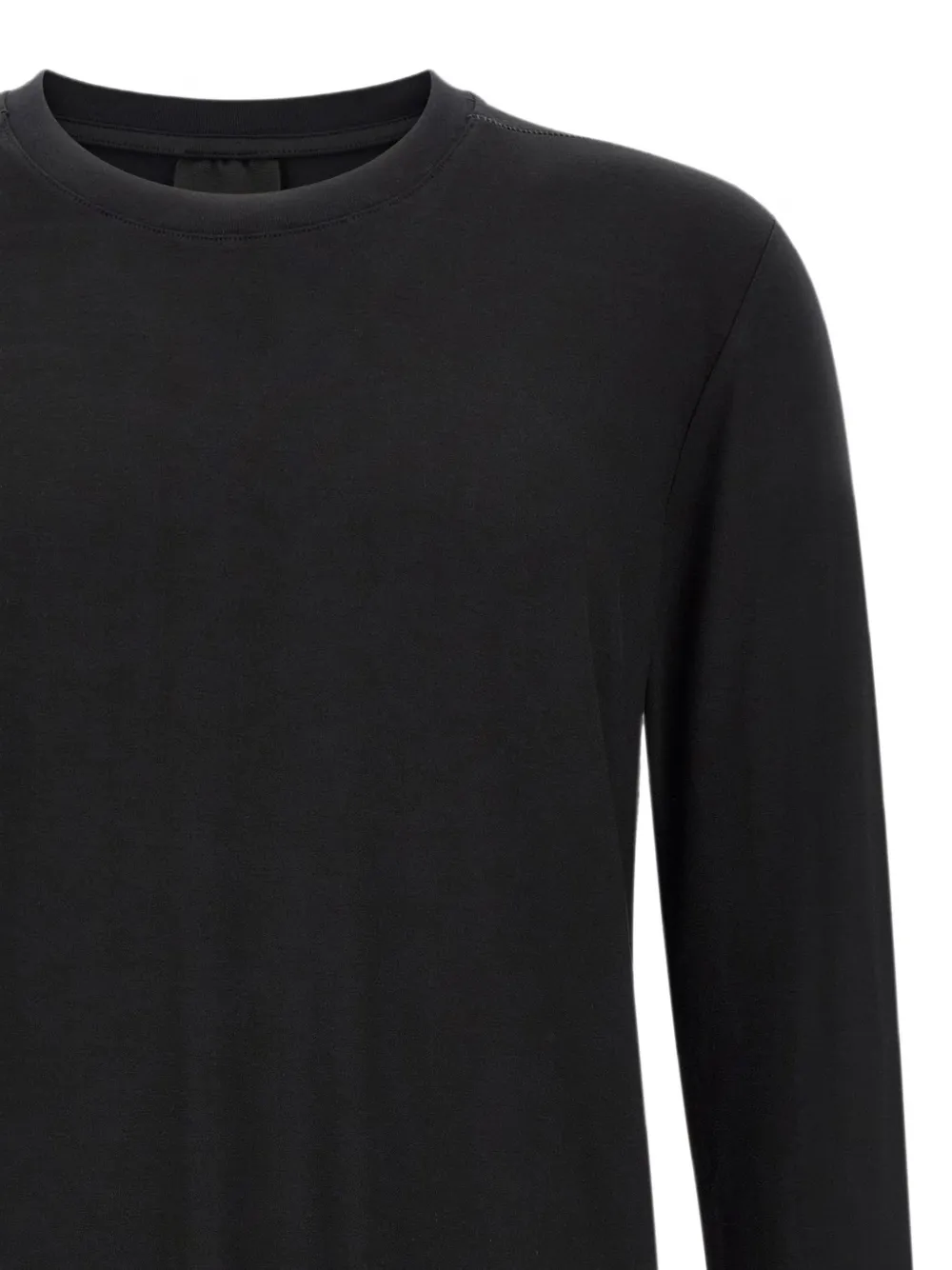 Thom Krom T-shirt met gekruiste naden en manchetten met duimgat Zwart
