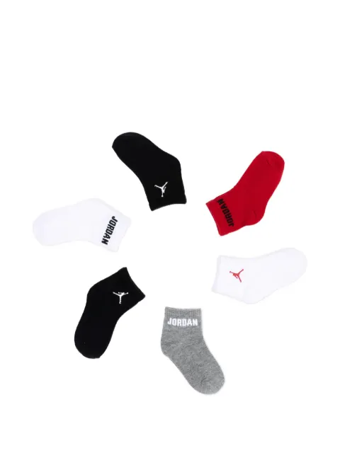 Jordan Kids Everyday Essentials logo-knit socks (set of six)
