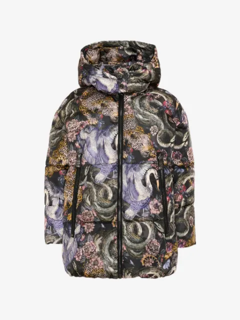 Just Cavalli Kids animal-print padded jacket