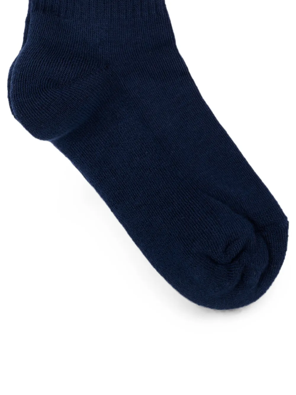 MSGM Kids Gestreepte sokken met intarsia logo Blauw