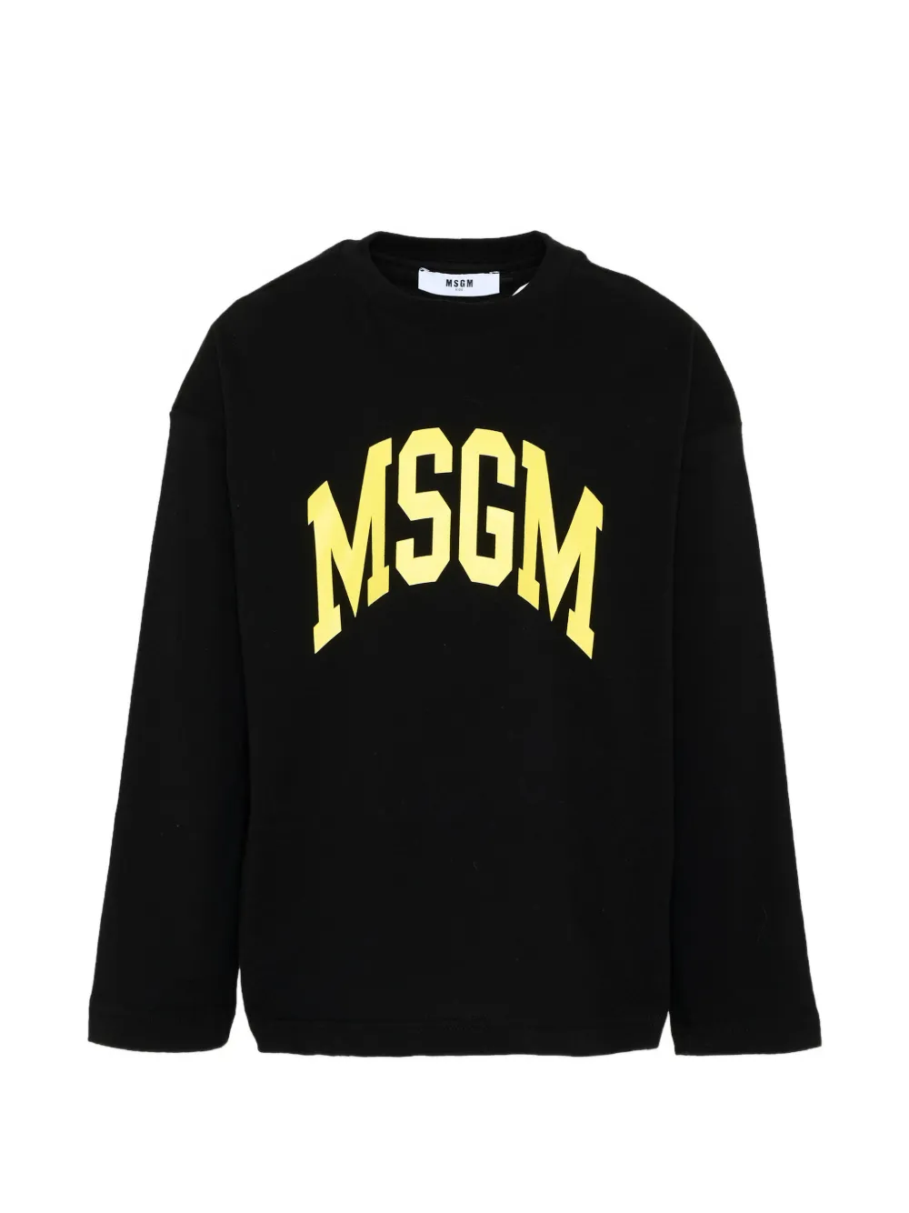 MSGM Kids logo-print long-sleeve T-shirt - Schwarz