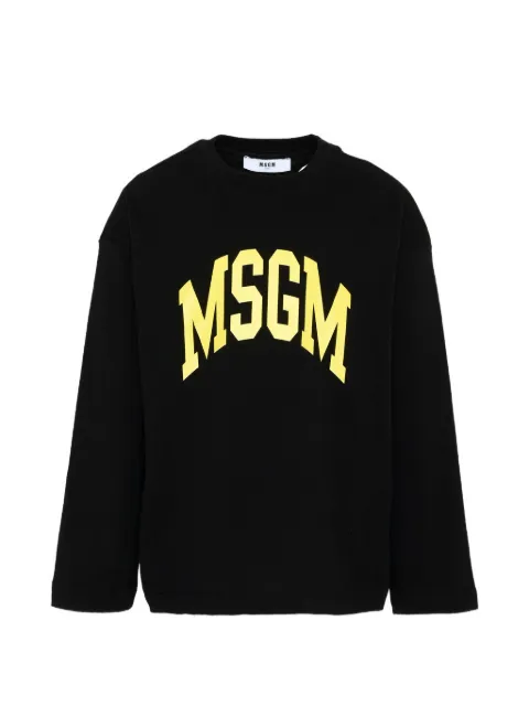 MSGM Kids logo-print long-sleeve T-shirt