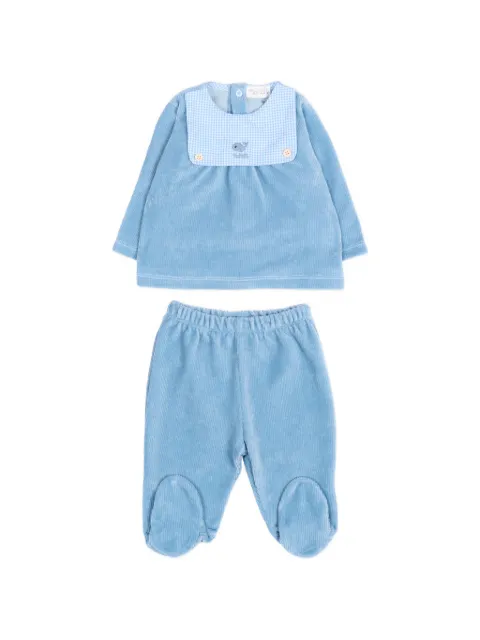 NANAN set de pantalones y top con panel de cuadros gingham