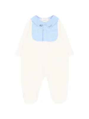 Familiar ストライプディテール ロンパース | ホワイト | FARFETCH JP