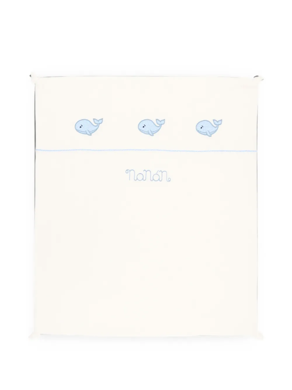 NANAN whale-embroidered blanket - Toni neutri