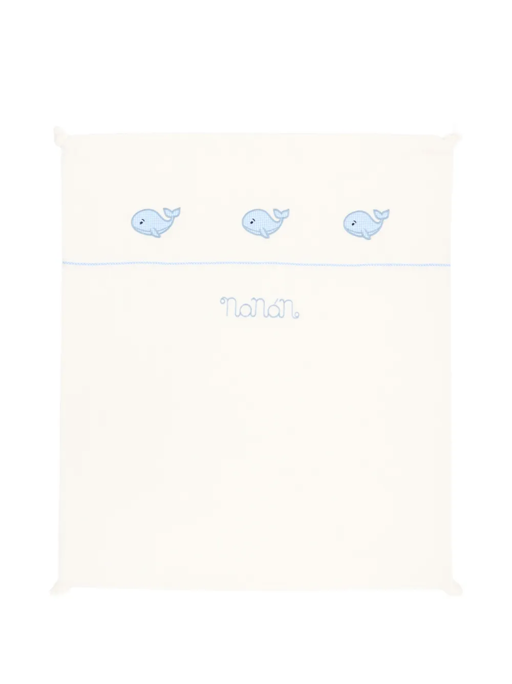 NANAN whale-embroidered blanket - Toni neutri