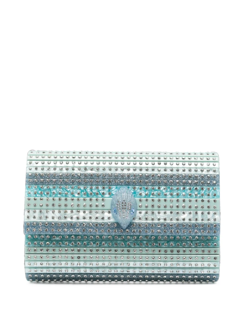 Kurt Geiger London Eagle crystal-embellished clutch bag - Blu