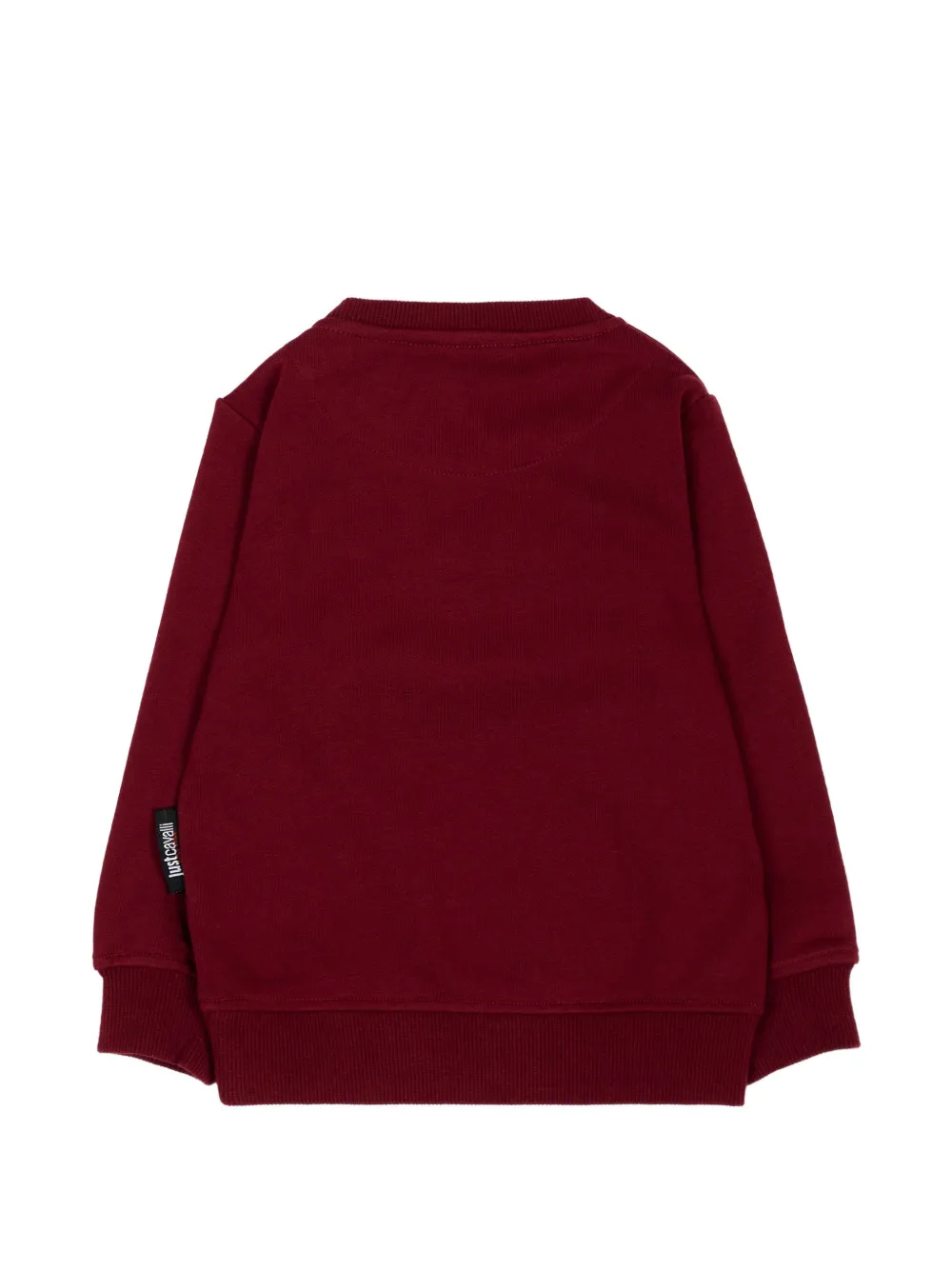Just Cavalli Kids Sweater met knoopsluiting en logo-print Rood