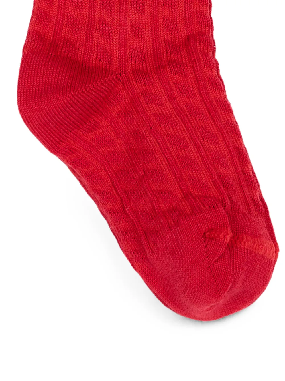 NANAN bow-detail cable-knit socks Rood
