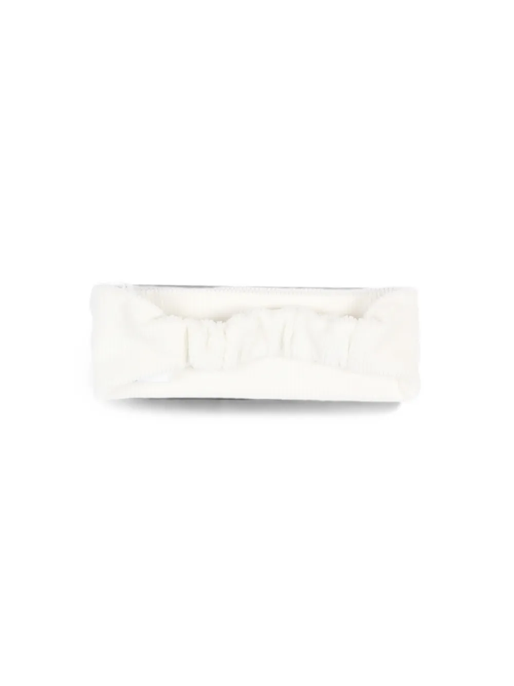 NANAN Geribbelde haarband met bloemdetail Wit