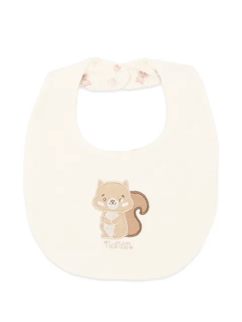 NANAN embroidered animal-print bibs