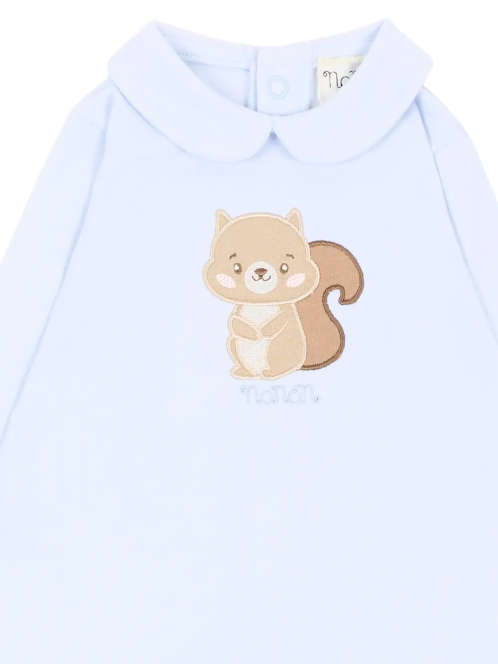 NANAN Pyjama met Peter Pan-kraag en eekhoorn-patch Blauw