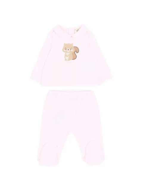 NANAN squirrel-patch Peter Pan collar pajamas