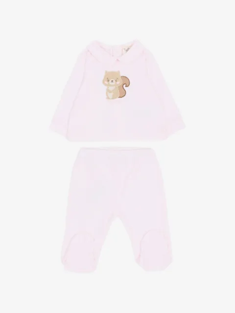 NANAN squirrel-patch Peter Pan collar pajamas