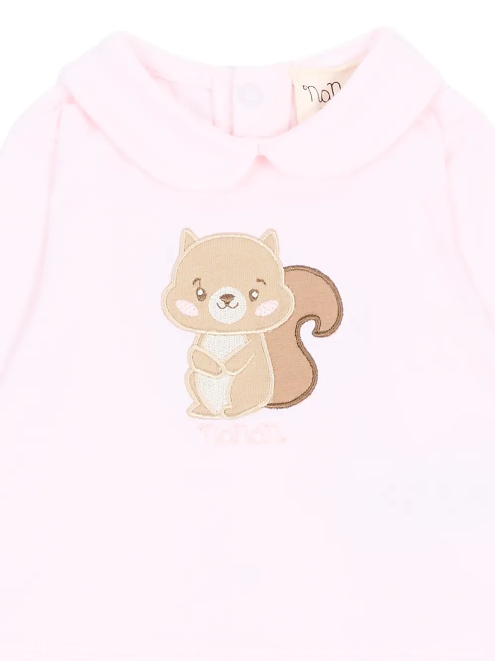 NANAN Pyjama met Peter Pan-kraag en eekhoorn-patch Roze