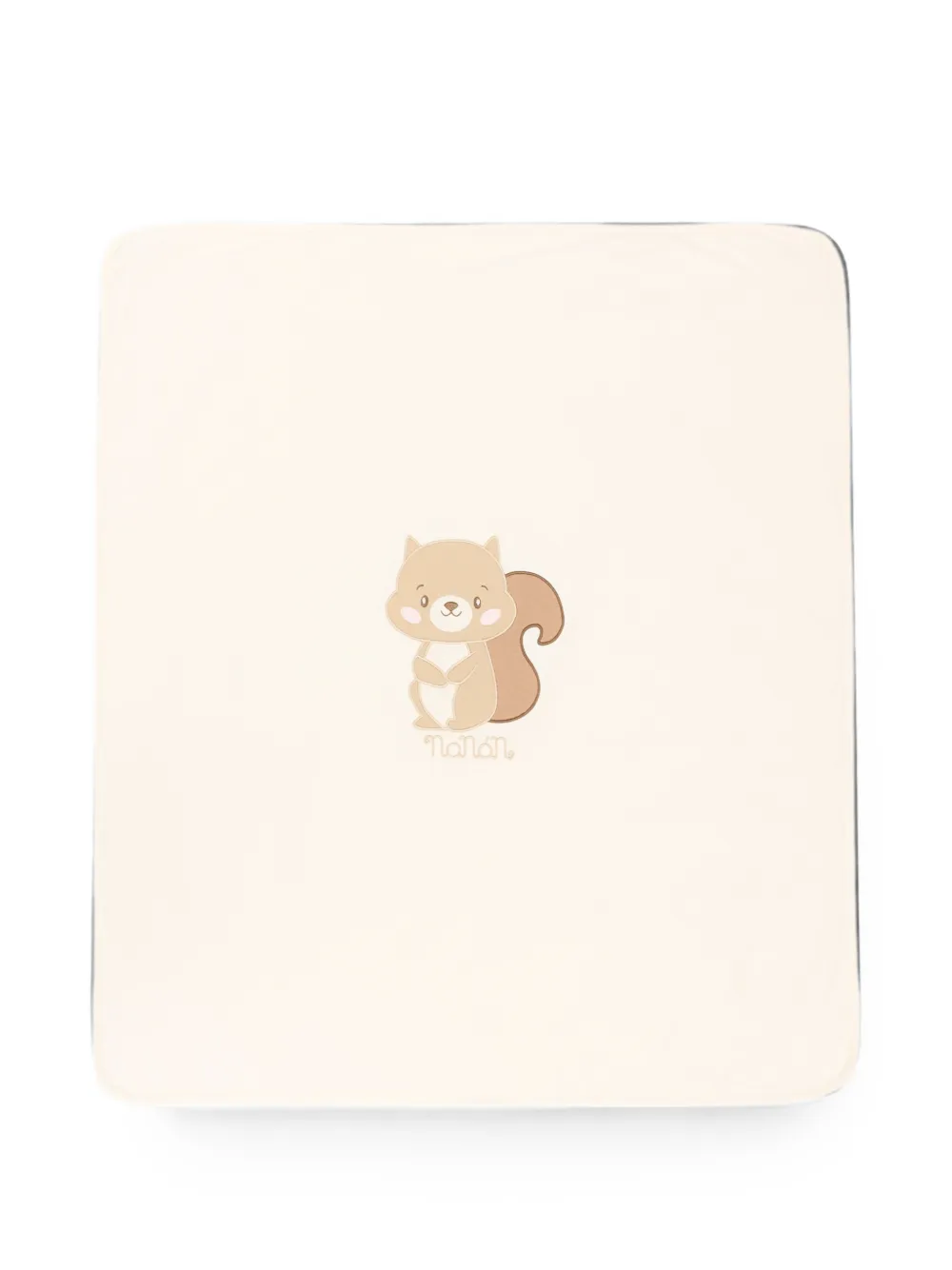 NANAN squirrel-patch logo-embroidered blanket - Toni neutri