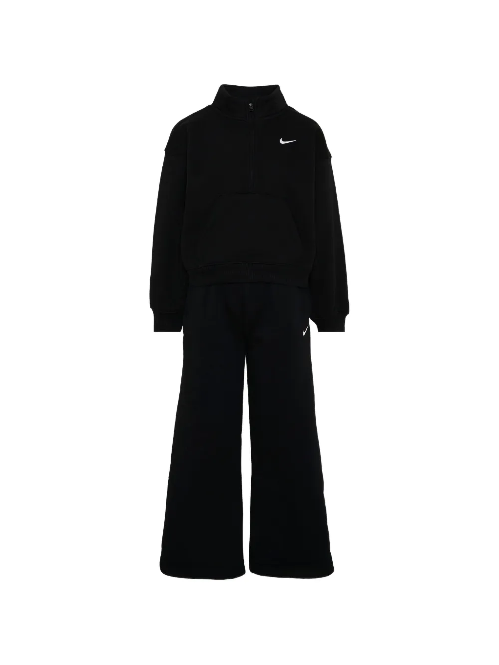 Nike Kids logo-print quarter-zip tracksuit - Schwarz
