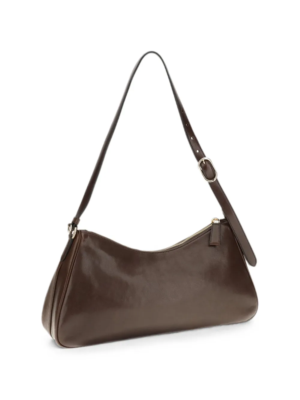 Prada Schoudertas met logoplakkaat Bruin