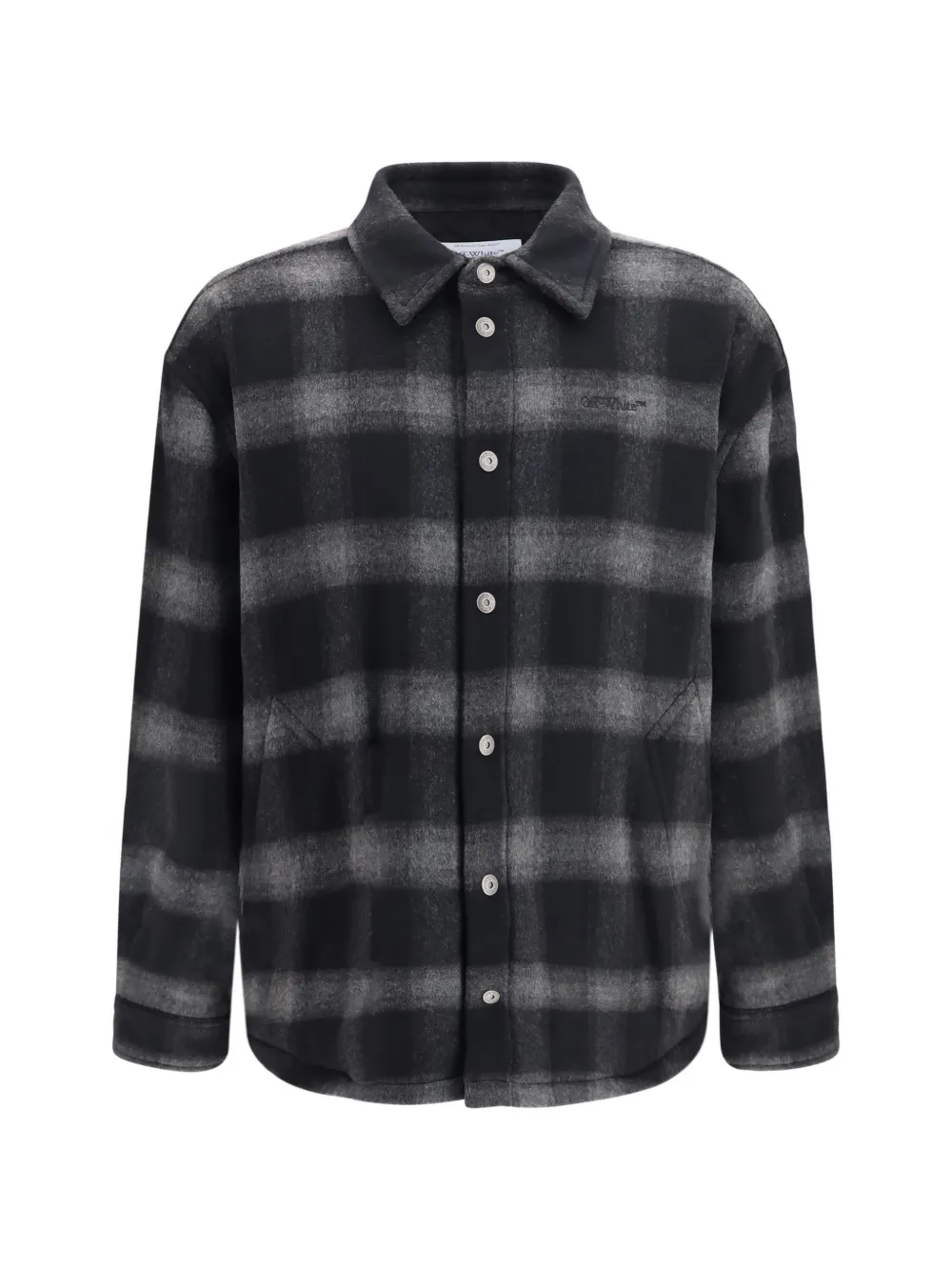 Off-White checked padded jacket - Schwarz