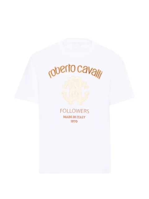 Roberto Cavalli Junior logo-embroidered short-sleeve T-shirt