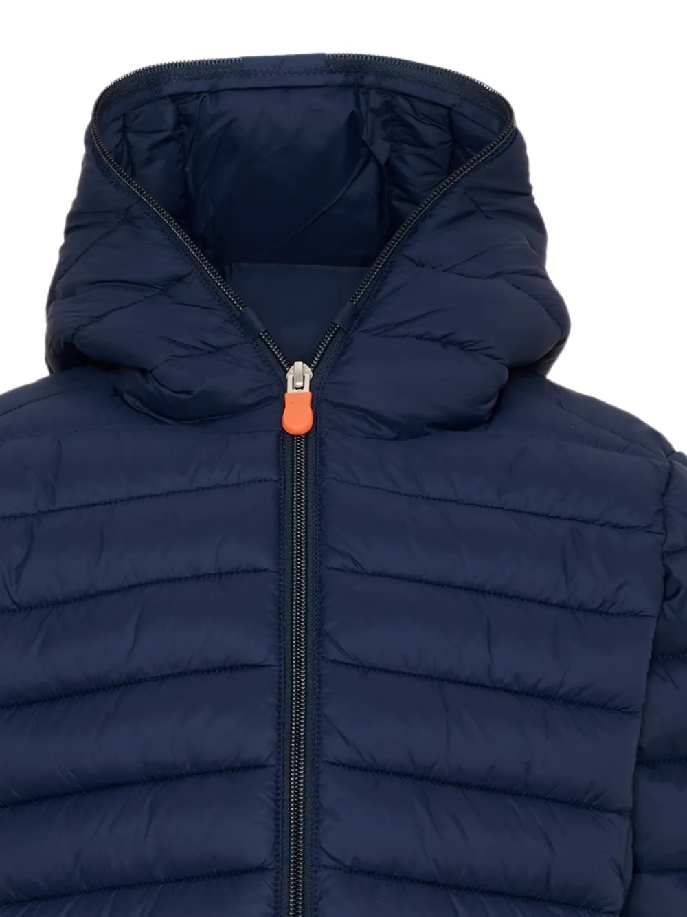 Save The Duck Kids quilted hooded jacket Blauw