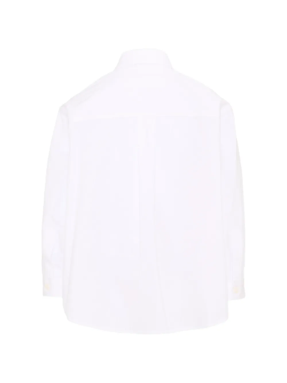 Simonetta floral-embroidered long-sleeve shirt Wit