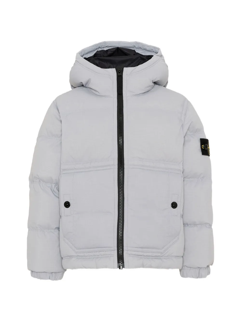Stone Island Junior logo-patch padded jacket - Grigio