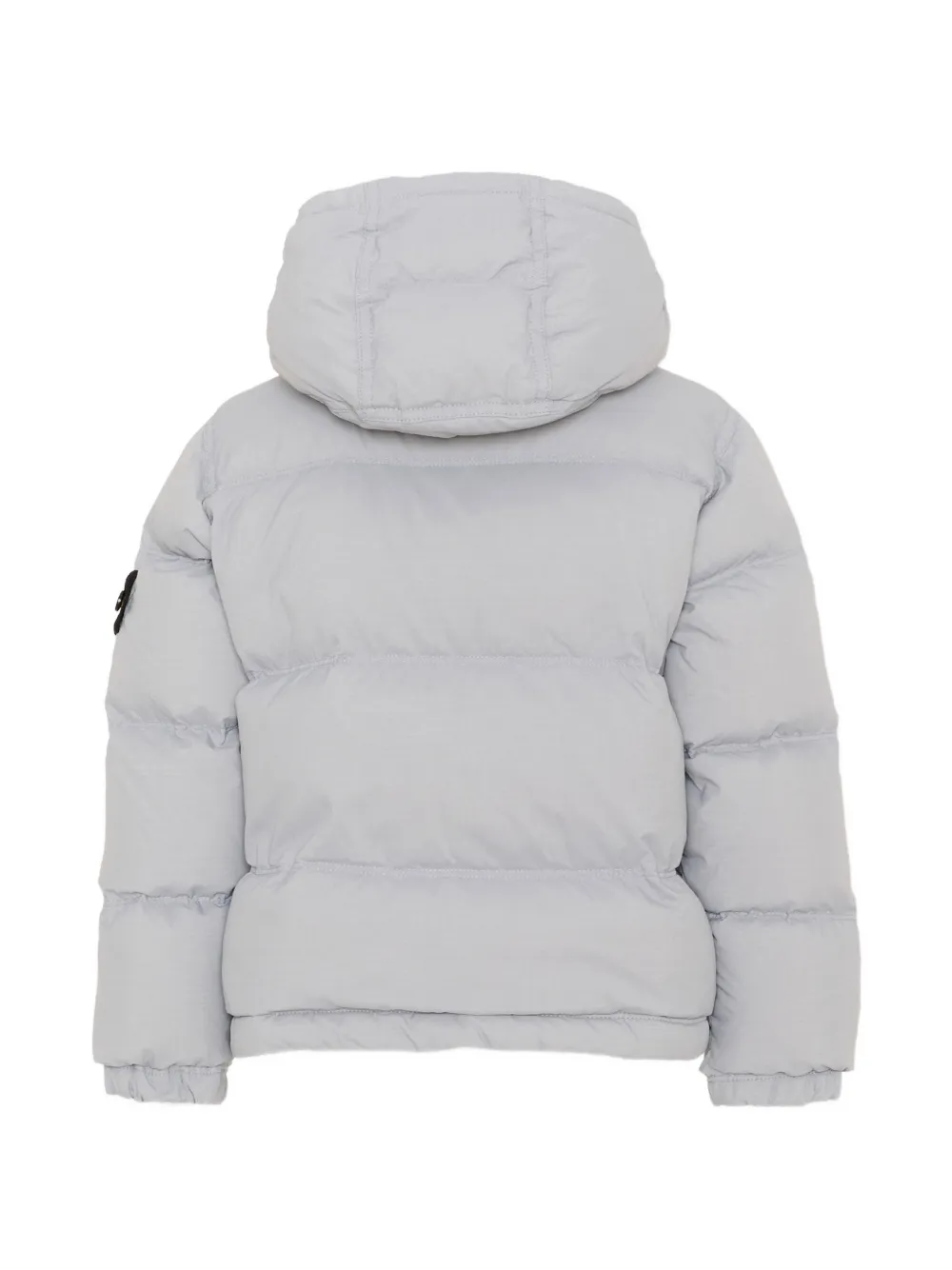 Stone Island Junior Gewatteerd jack met logopatch Grijs