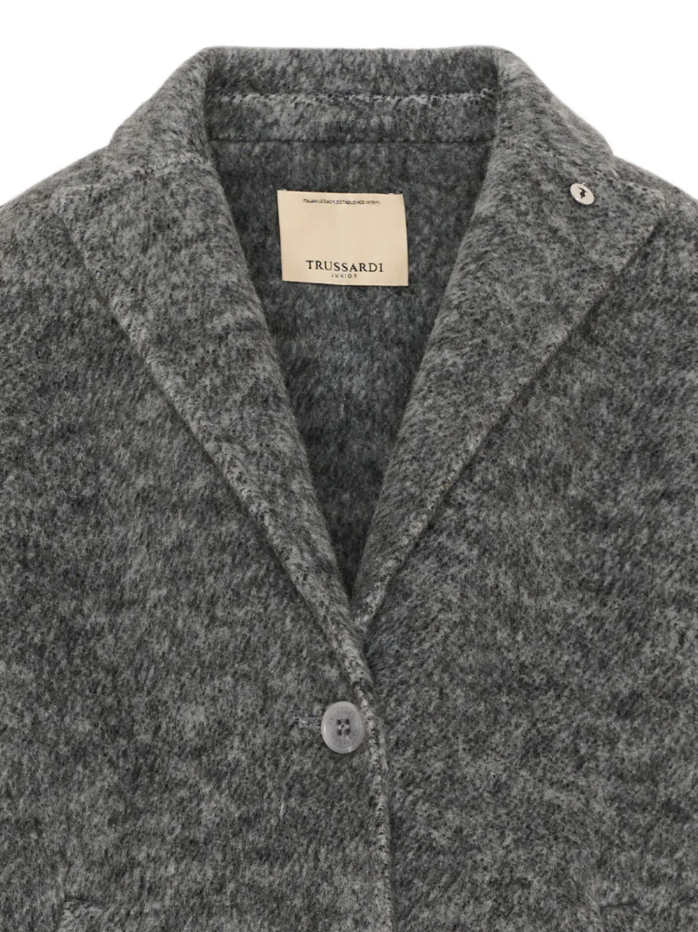TRUSSARDI JUNIOR Jas met gekerfde revers en knoopsluiting Grijs
