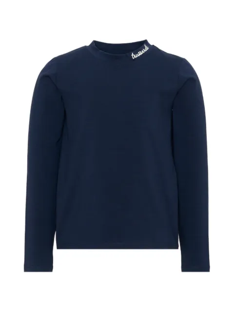 TRUSSARDI JUNIOR logo-embroidered long-sleeve T-shirt