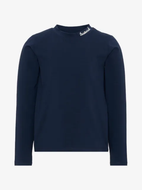 TRUSSARDI JUNIOR logo-embroidered long-sleeve T-shirt