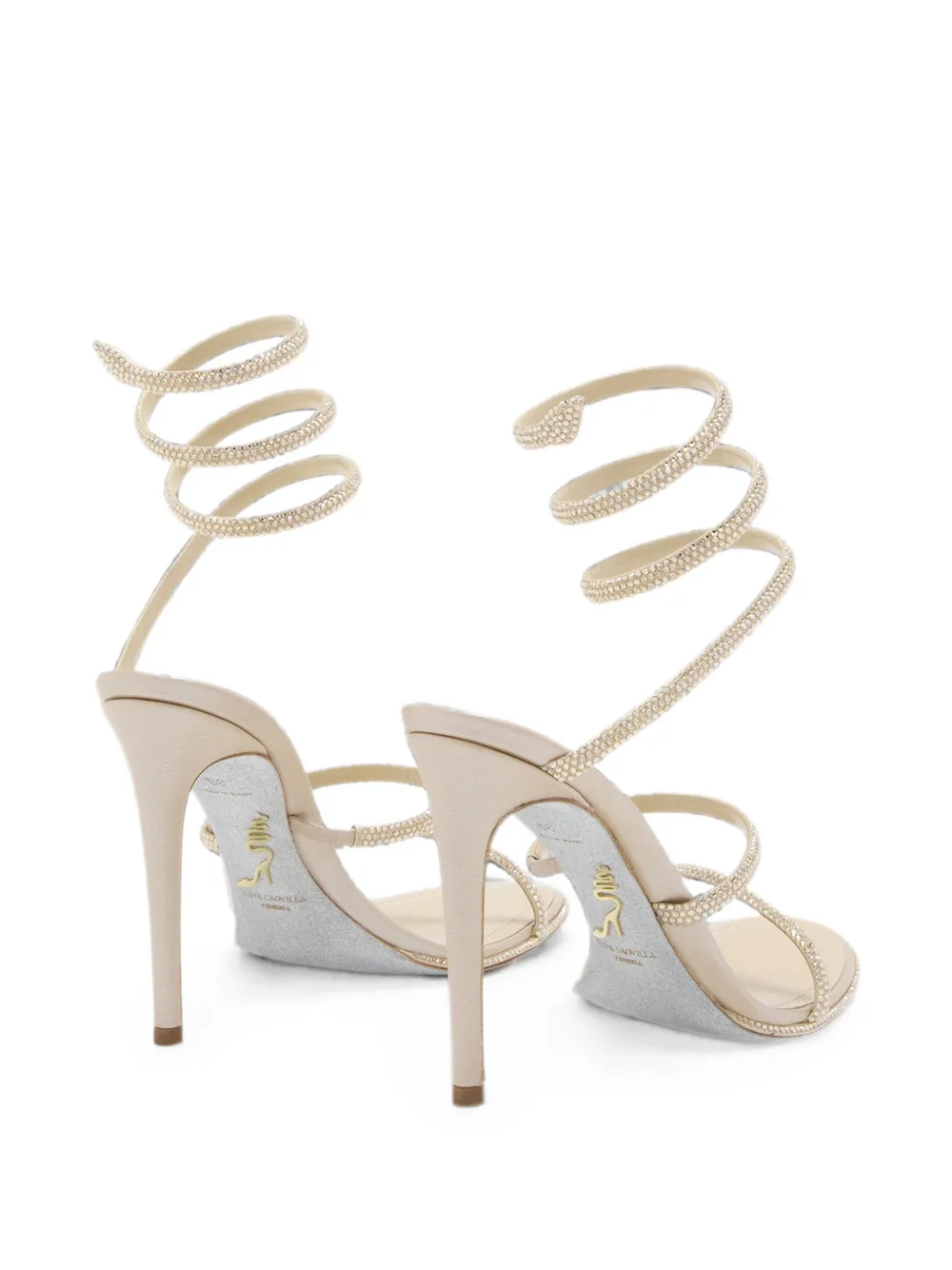 René Caovilla 105mm Cleo sandals Beige