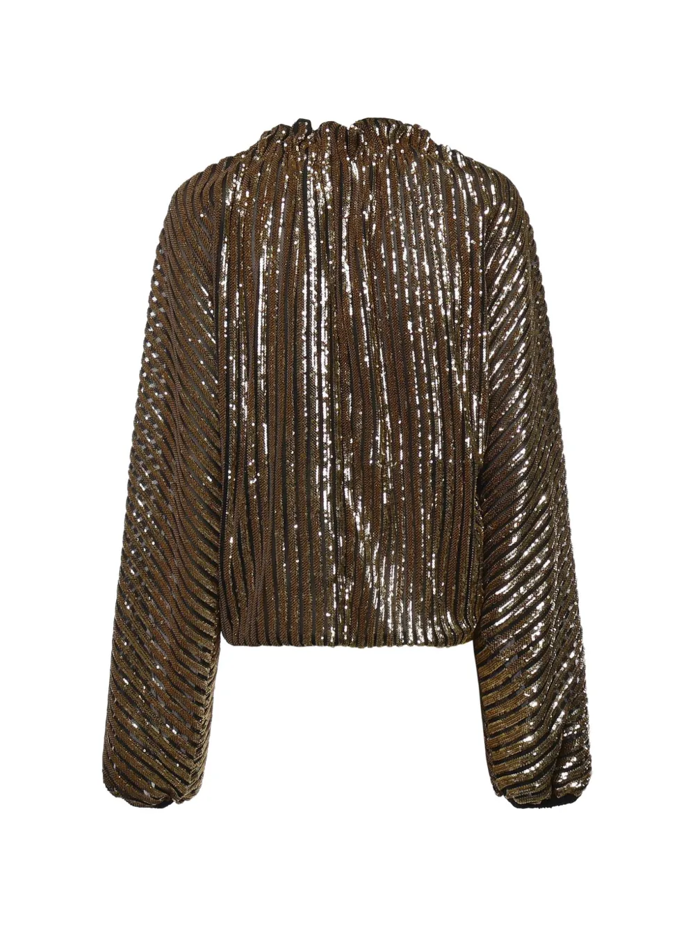 Genny Blouse met pailletten en ruches Goud
