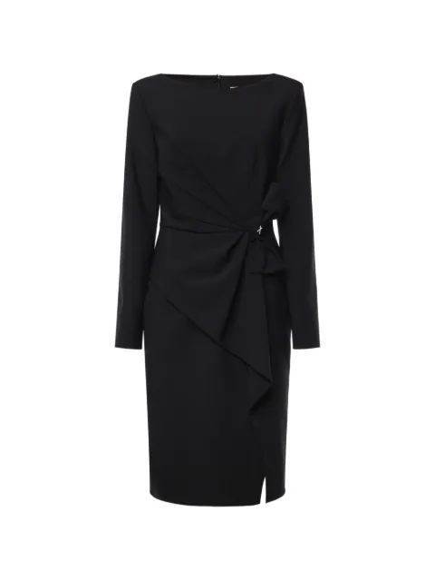 Genny Vestido midi com pregas e laço