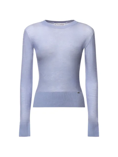 Genny rhinestone-embellished fine-knit sweater