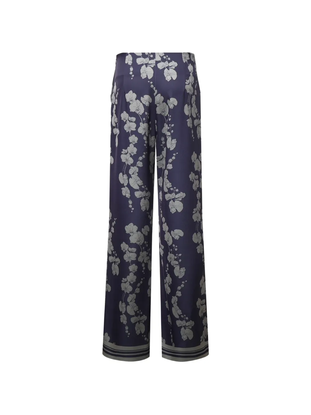 Genny Broek met bloemenprint Blauw