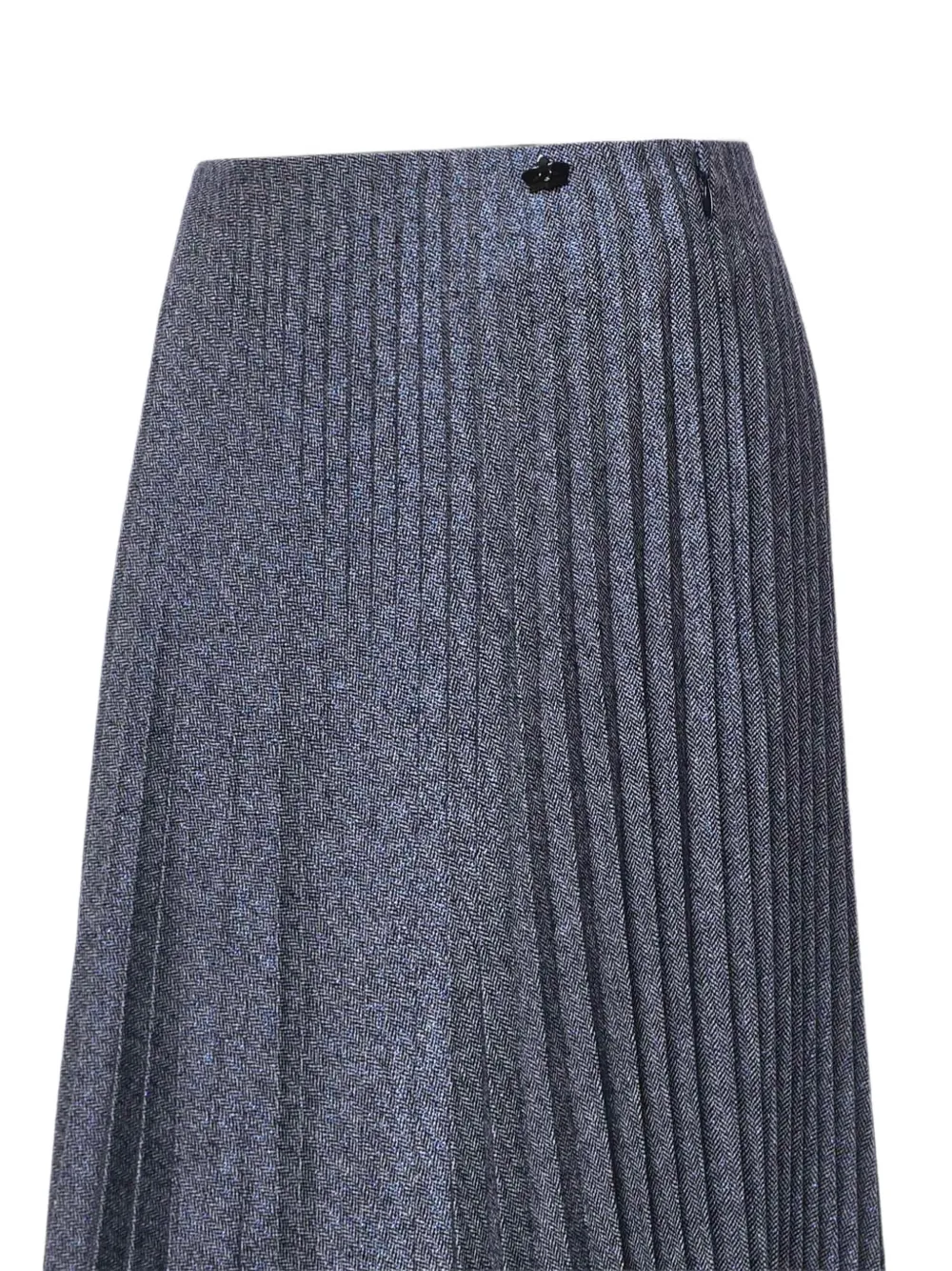 Genny Metallic plooirok Blauw