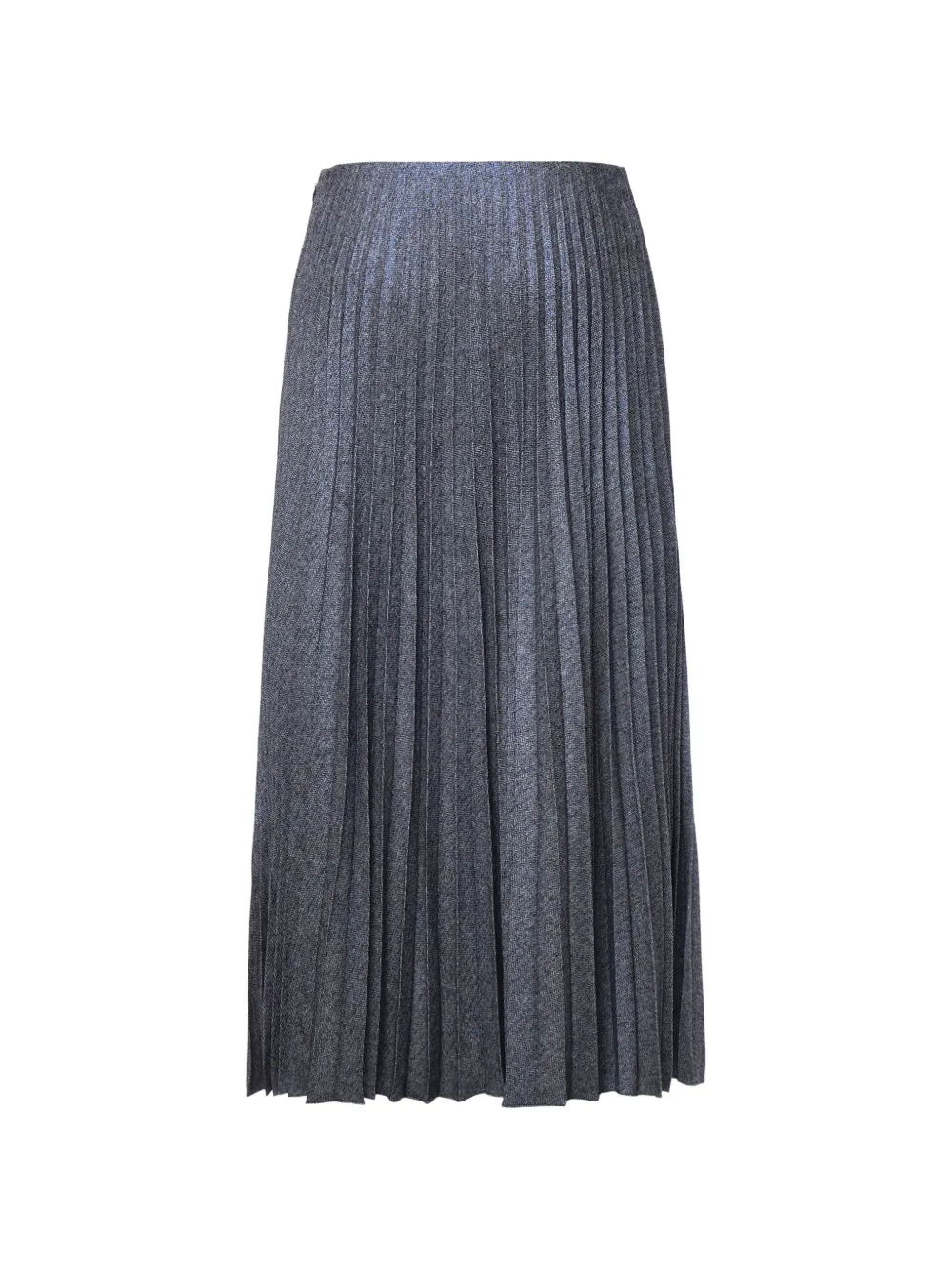 Genny Metallic plooirok Blauw