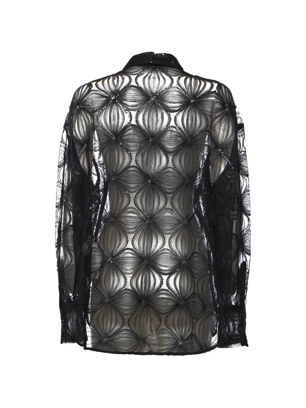 Genny Blouse verfraaid met pailletten Zwart