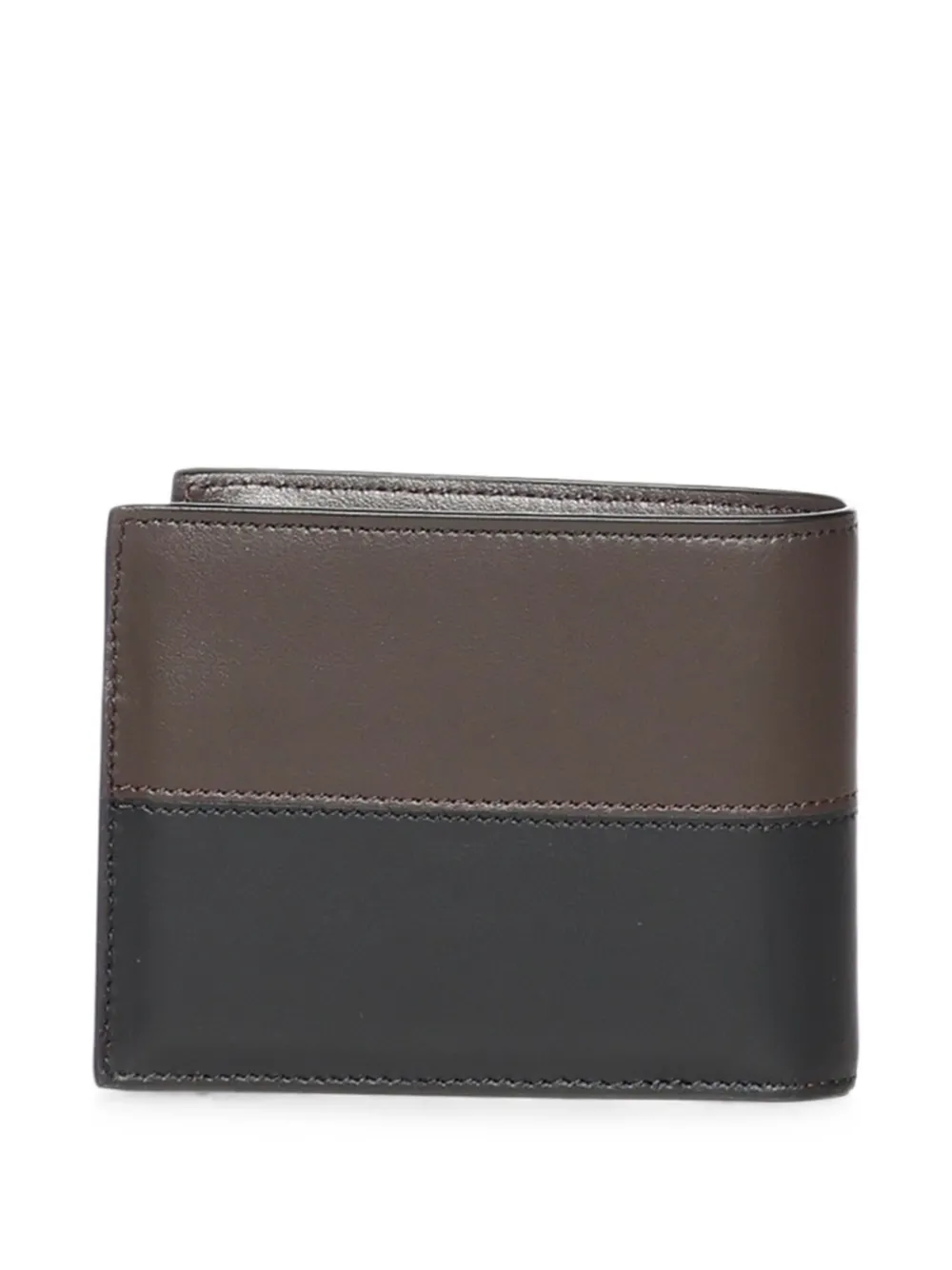 FENDI FF Double tweekleurige leren portemonnee Bruin