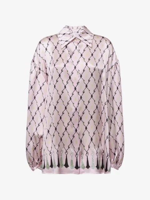 Genny rope-print silk shirt
