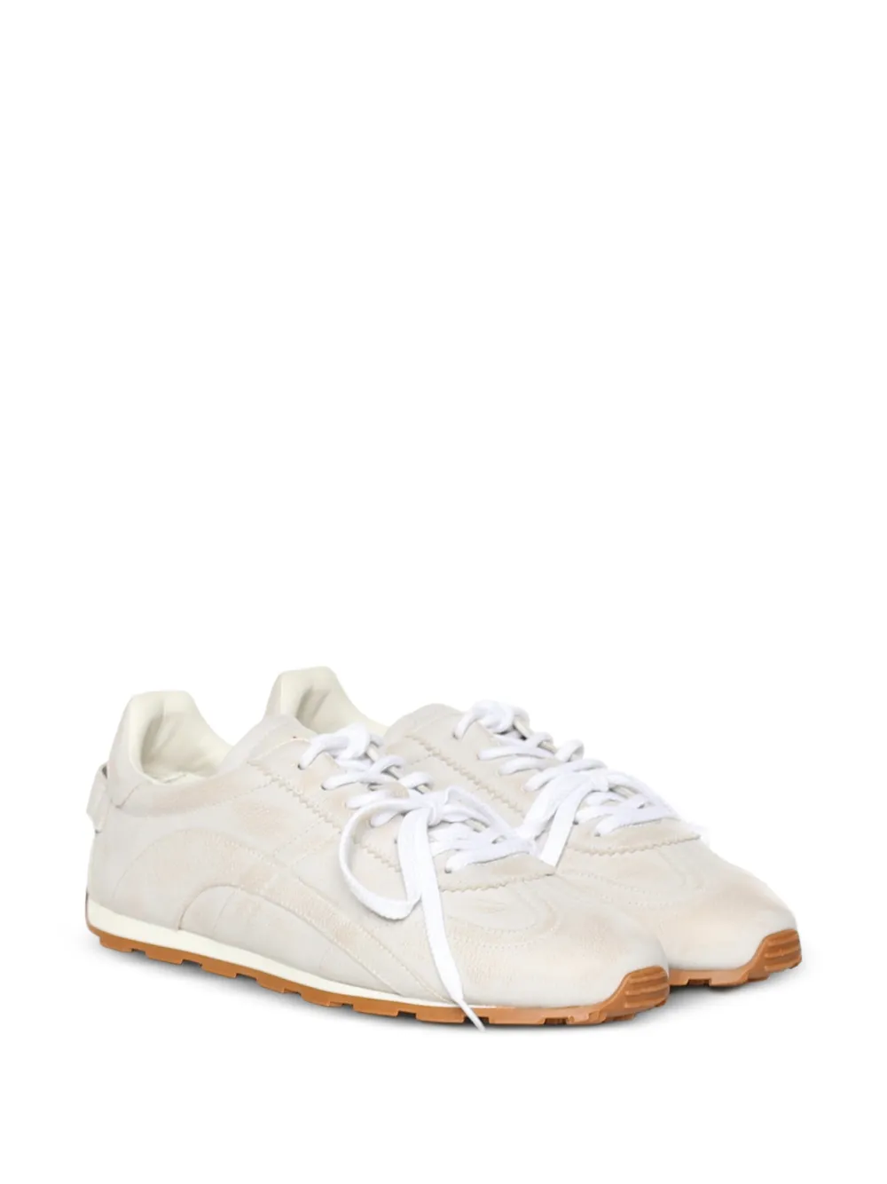 DSQUARED2 logo-print panelled sneakers Beige
