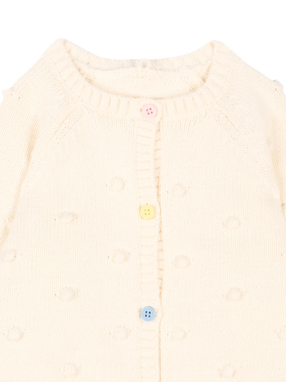 Stella McCartney Kids Gebreid vest met bolletjes met knopen Wit