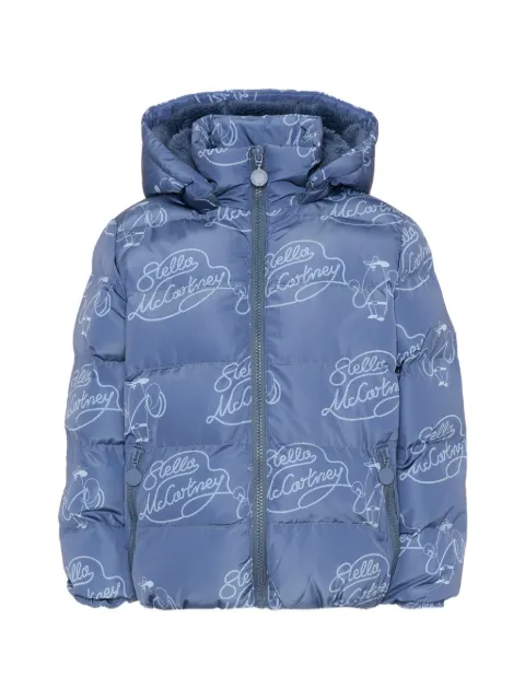 Stella McCartney Kids logo-print padded jacket