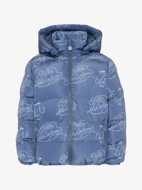 Stella McCartney Kids logo-print padded jacket